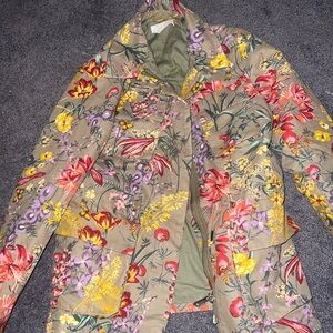 H&M Multicolor Floral Utility Jacket